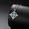 VASSAGO Witches Knot Necklace with Turquoise Stainless Steel Magic Witch