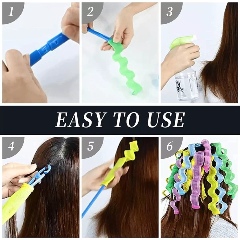 GENRICA Rizadores De Ondas De Cabello Sin Calor Con Gancho