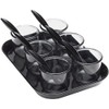Zak!Designs Melamine Serving Set, Black, One Size