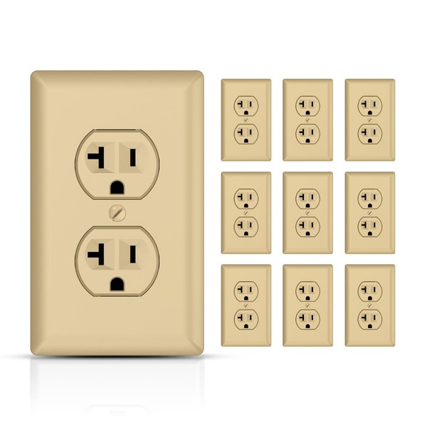TOPELER 20Amp Duplex Receptacle, Heavy-Duty Electrical Wall Receptacle for Commercial