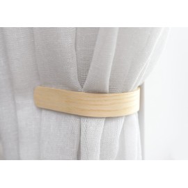 Wood Curtain Holdbacks - Set of 2 Modern Farmhouse Holdback for Drapes, Hooks for Walls, Curtains Tiebacks Wall Mount, Wooden Curtain Pullbacks Hook, Drapery Holders, Home Decor