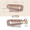 Dreamlover Wig Clips, Hair Extension Clips, 10 Teeth, Brown, 30