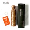 Mnshaa Pure Copper Hammered Water Bottle, Handmade Drinking Vessel Flask,