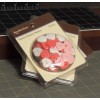 Recollections heart Buttons 180 pieces lot 5/8" scrapbook sewing craft
