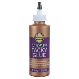 Aleene's Turbo Tacky Glue for Crafts, Strong Bond Adhesive, Nontoxic, Dries Clear, 4 fl oz