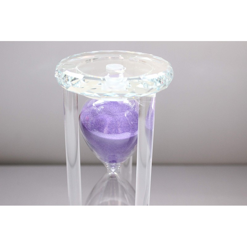Lonovel 60 Minutes Hourglass Timer,Crystal Sand Timer Diamond Carving Surface,Good