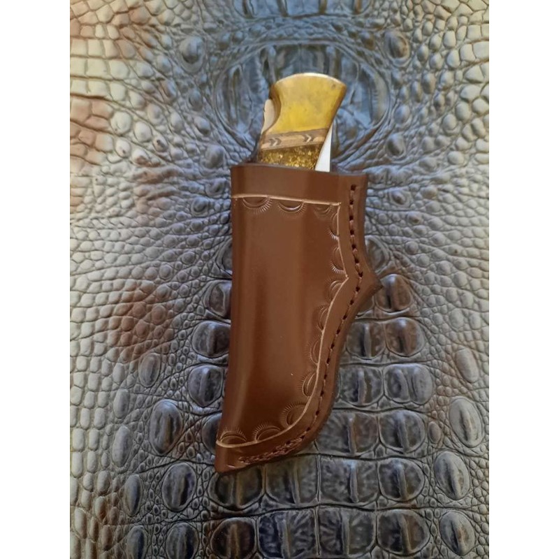 Custom Left Hand Leather Knife Sheath Fits Buck 110 Knife,