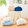 Uvvyui Blue Shell Pillow, Seashell Decorative Throw Pillow Beach Pillow,