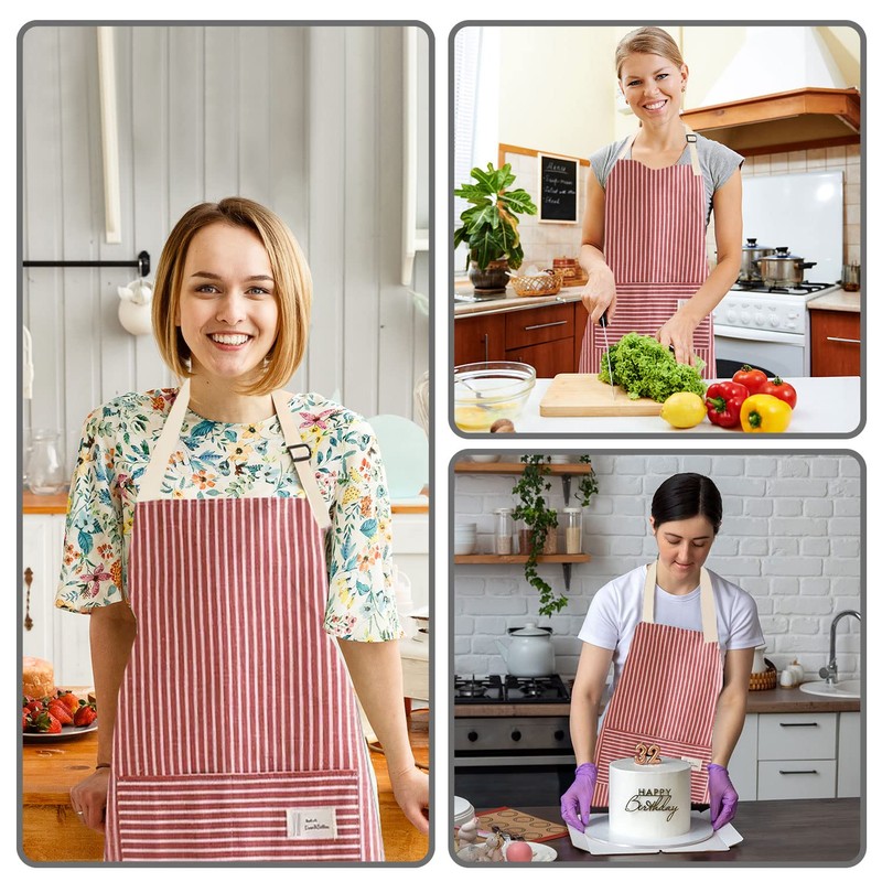 Chef Kitchen Aprons, Adjustable Apron with Pocket, Cooking Apron, Waterproof