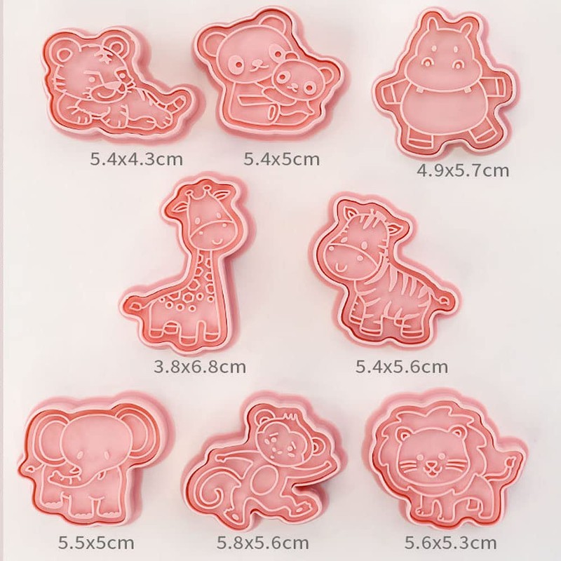 8pcs 3D Easter Cookie Cutter Set, Cookie Mold,Cute Cartoon Shapes