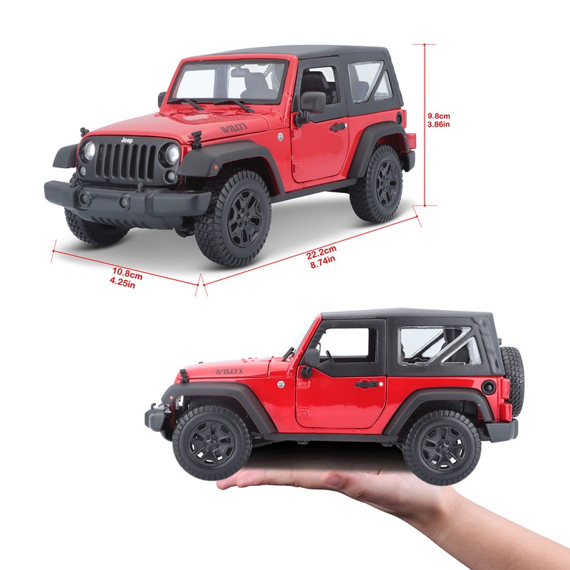 Maisto 1:18 2014 Jeep Wrangler Diecast Vehicle (Colors May Vary)