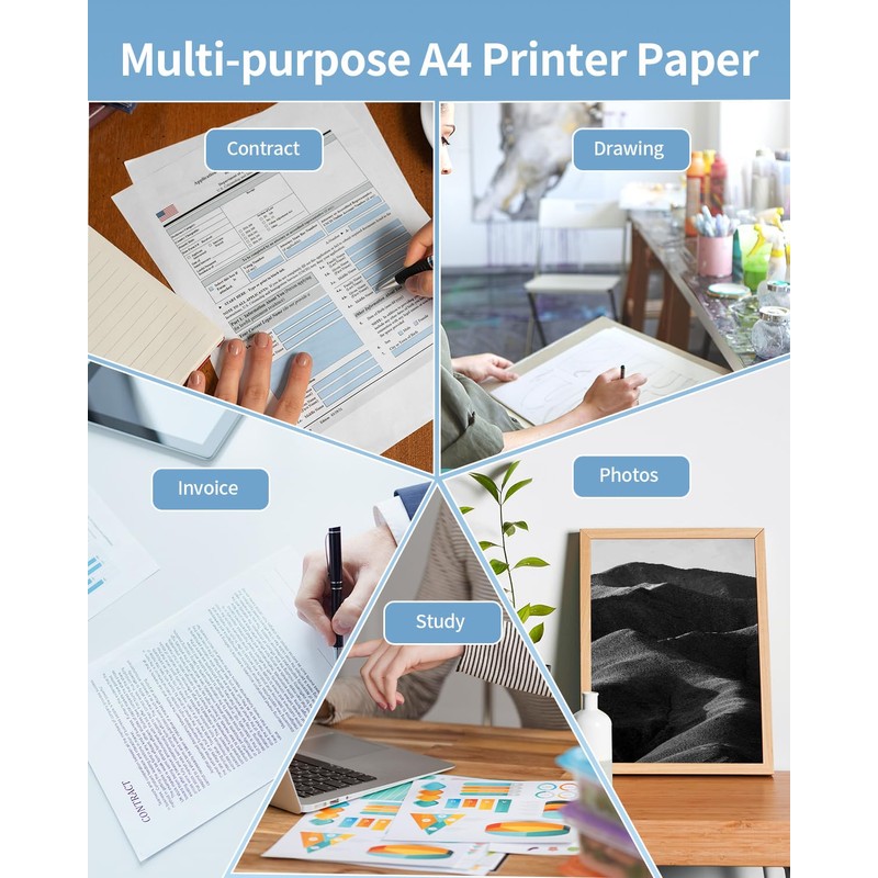 Phomemo A4 Printer Paper, White Thermal Paper Compatible with Phomemo