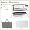 INFANS Baby Bassinet Bedside Crib, Newborn Sleeper w/Large Storage Basket,