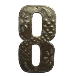 Metal House Numbers, Haiti Recycle Oil Drums, 7.62 Inches, Home Decor, Curb Appeal, Haitian (8)