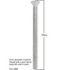Gardinia Chrome Silver Door Handle Screws M5 x 70mm Long,