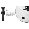 Derengge PD-4305-MT Bathroom Sink Drain with Overflow Vessel Sink Lavatory