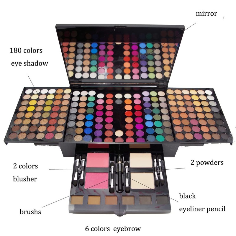 CHSEEO Make-Up Set Cosmetics Vanity Case Cosmetic Gift Set Lip