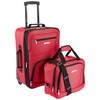 Rockland Fashion Softside Upright Luggage Set,Expandable, Red, 2-Piece (14/19)