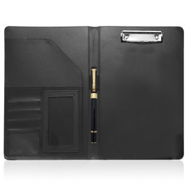 CZAYEFNH Leather Portfolio Folder，Portfolio Organizer Binder,All-in-One Padfolio with Business Card Holder,Ideal for Interviews,Resumes,and Conference Documents,Writing Pad with Premium PU Leather