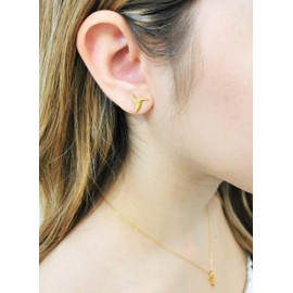 Collar de Colibri - Pajaro Picaflor - Chapa de Oro Calidad Premium - Regalo para Mujeres - Elegantia Jewelry (a. Set Collar y Aretes de Colibrí)