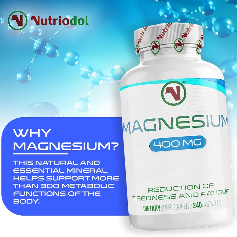 Mega Strong Magnesium Capsules 400mg | 240 Easy to Swallow