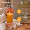 JOIONE Orange Flameless Pillar Candles with Remote, 4 Pack Fall