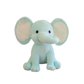 AOLIAY 25cm Cute Colorful Elephant Plush Toy,Soft Stuffed Animal Plush Doll,Cuddly Elephant Gifts for Baby Girls Boys,Comfort Companion Toddlers,Perfect Bedroom Nursery Sofa Home Decor(Blue)