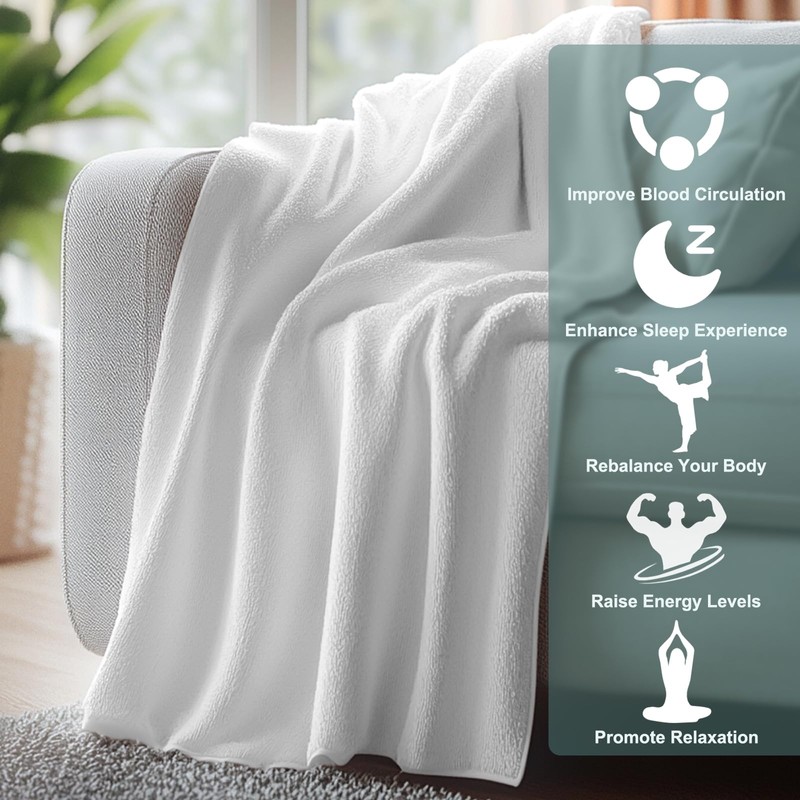 MAOOHON Grounding Blanket Queen, Earth Connected Bedding Throw, Grounding Sheet