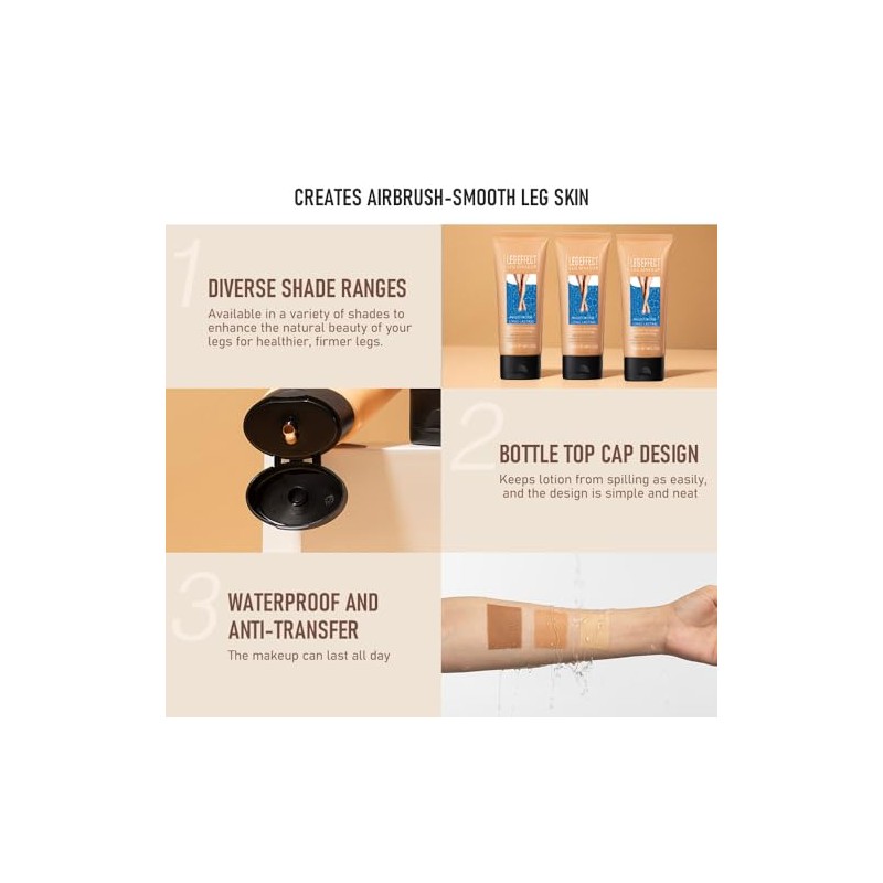 Maquillaje Piernas Cuerpo Base Perfeccionar Piel Corrector Arañas Vasculares
