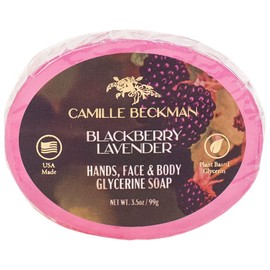 Camille Beckman Glycerine Bar Soap, Blackberry Lavender, 3.5 oz