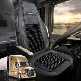 Beaded Seat Cover for Semi Truck, Breathable Cooling Beaded Seat Cushion for Truck Driver Seat, Keeps The Back from Getting Sweaty While Driving, Universal for Volvo, Kenworth, Freightliner Cascadia