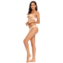 voenxe Women Bikini Underwear,Seamless Breathable Ladies No Show Panties