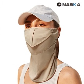 [Face Curtain Mask] Korean-Made Fashion Mask for Sun-Shielding - Ideal for Golf, Walking, Exercise, Hiking Mask/Solid-Black 10ea
