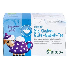 Sidroga Bio Kinder-Gute-Nacht-Tee: Kräutertee mit Melisse, Passionsblume und Lavendel für Kinder ab 4 Monaten, 20 Filterbeutel à 1,5 g