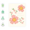 Peach Colour Birthday Card Flower - 'HBD Peach Pastel Floral'