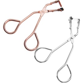 2 Piezas Rizador de Pestañas Portátil de Metal y Silicona Accesorio de Maquillaje, Cómodo de Sostener, Fácil de Usar, sin Tirones