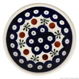 Small Original Bunzlauer Ceramic Plate (Saucer) Diameter 11.6 cm Decor 41