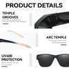 LVIOE Snap Shades Fit Over Sunglasses Solar Shields Wrap Around