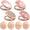 4 Espejos Compactos de Metal Espejo de Maquillaje de Bolsillo