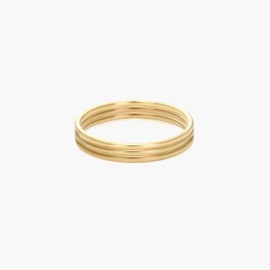 OAK & LUNA Unique Designer Fashion Rings - Choose Your Style - Engraving Options - Initials or Names - Diamond Versions (Hailey Stackable Ring, Gold Vermeil, Select Your Ring Size)