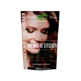 The Henna Guys 1 Pack Of Medium Brown Henna Hair & Beard Color/Dye 100 Grams - Natural Hair Color, Plant-based Hair Dye - The Henna Guys