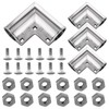 4 Pack Aluminum Chain Link Fence Gate Corners Includes Nuts,