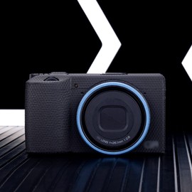 JJC Metal Lens Ring for Ricoh GR IIIx GR3x GR IIIx HDF Camera, Replacement for Ricoh GN-2 Ring Cap (Blue)