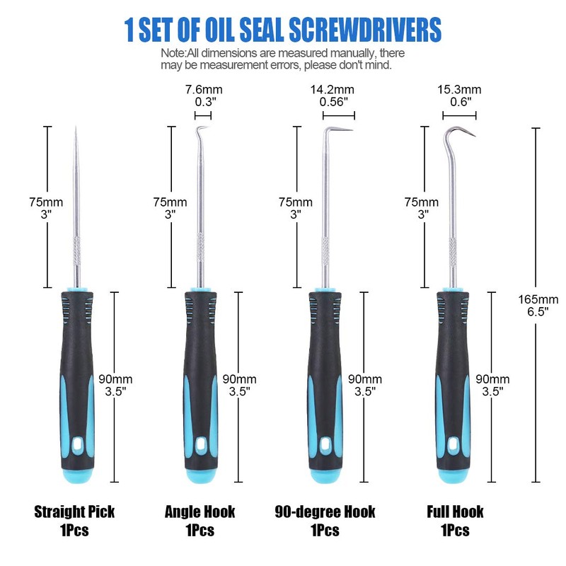 Glarks 4Pcs 7-Inch Internal/External Circlip Plier Snap Ring Pliers with