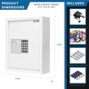 Barska 40-Key Digital Wall Mount Key Cabinet – Electronic Lock