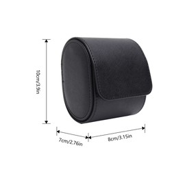 KnR Harmony Portable Watch Box with 1 Slot 1 Piece Watch Box Watch Organiser Leather Watch Holder for Christmas Anniversary Birthday