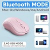NRGYEZ Bluetooth Wireless Mouse,2.4G&BT5.0 USB Computer Mouse with 3-Level, Silent