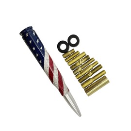 FYWZ Universal Bullet Antenna - Aluminum Radio Antenna Replacement Compatible with GMC Sierra Chevy Silverado Dodge Ram 1500 2500 3500 Ford F150 F250 F350 Raptor Bronco Radio Accessories