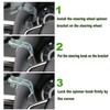 Lunsom Steering Wheel Spinner, Dice Shape Car Turning Wheel Knob