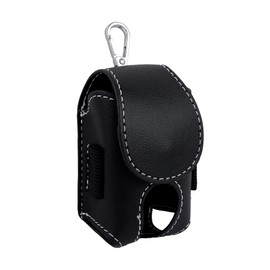Framendino, Golf Balls Waist Bag with Belt Clip Leather Tees Holder Pouch Mini Portable Golfs Sports Accessories for Golfers Men Women (Black)